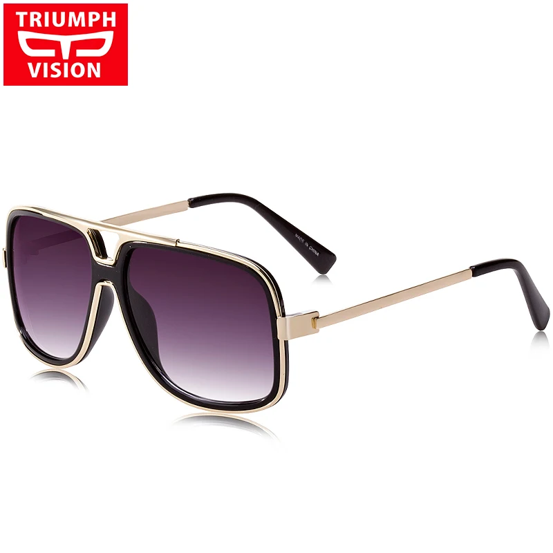 Мужские солнцезащитные очки с градиентом UV400 TRIUMPH VISION Роскошные Металлические в