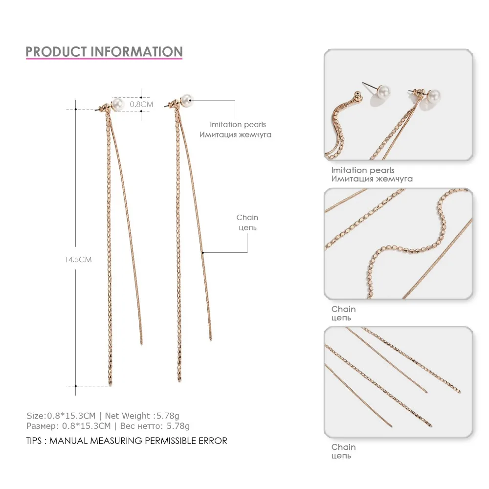 E-Manco Earrings for Woman 2019 Retro Hanging Set Ladies Classic Long Pendant Imitation Pearl Fashion Jewelry | Украшения и