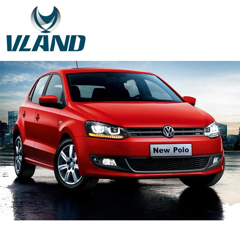 VLAND Автомобиль Стайлинг фара для Volkswagen POLO 2013 2014 2015 светодиодный светильник