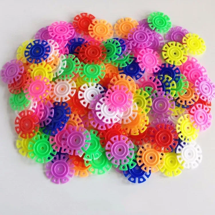 100 шт. Монтессори Снежинка разноцветные строительные блоки игрушка кирпич Снег DIY