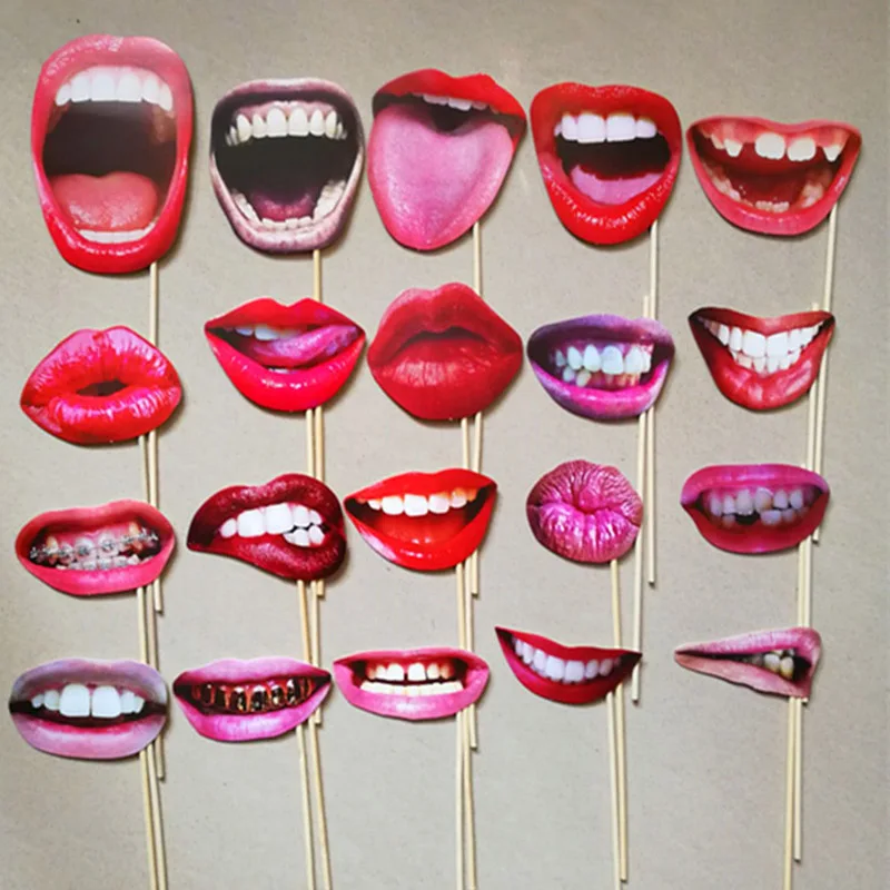 ZOPHIL 20 штук губ DIY Photo Booth Реквизит для взрослых девичник вечерние украшения день