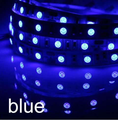 1-5 м супер яркий 5050 SMD RGB светодиодный светильник 60 светодиодов/м DC 12 В гибкая светодиодная лента светильник не/Ip65 водонепроницаемая домашняя лента - Испускаемый цвет: blue