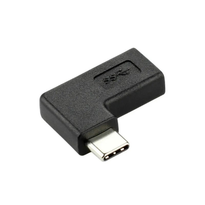 L Тип usb Тип C к type-C адаптер быстрой зарядки до 10 Гбит/с мужчин и женщин 90 градусов USB-C для samsung S8 S9 OnePlus 5