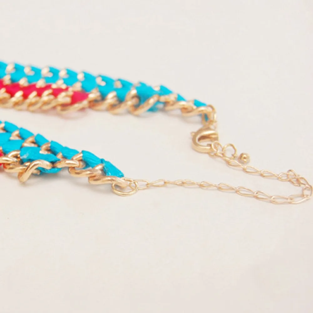New Fashion Big Woven Long Tassels Choker Necklace Vintage Ox Horn wafer Maxi Statement Women Jewelry #277147 | Украшения и