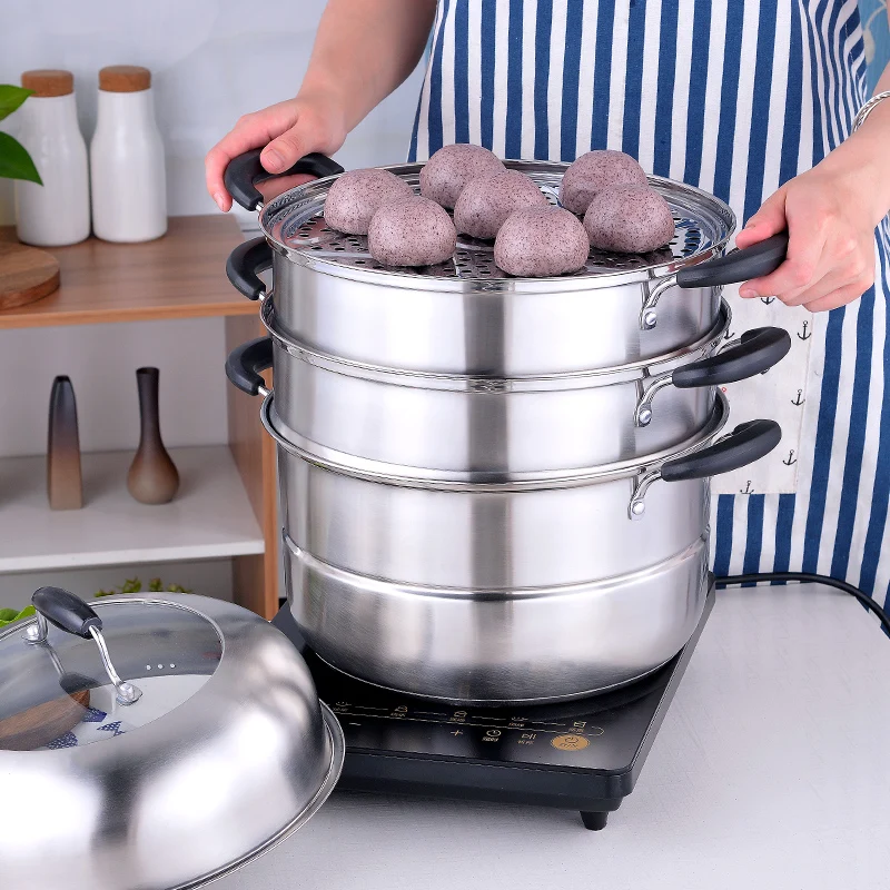 Пособия по кулинарии пароход СС #304 нержавеющая сталь Еда кипения утолщенной