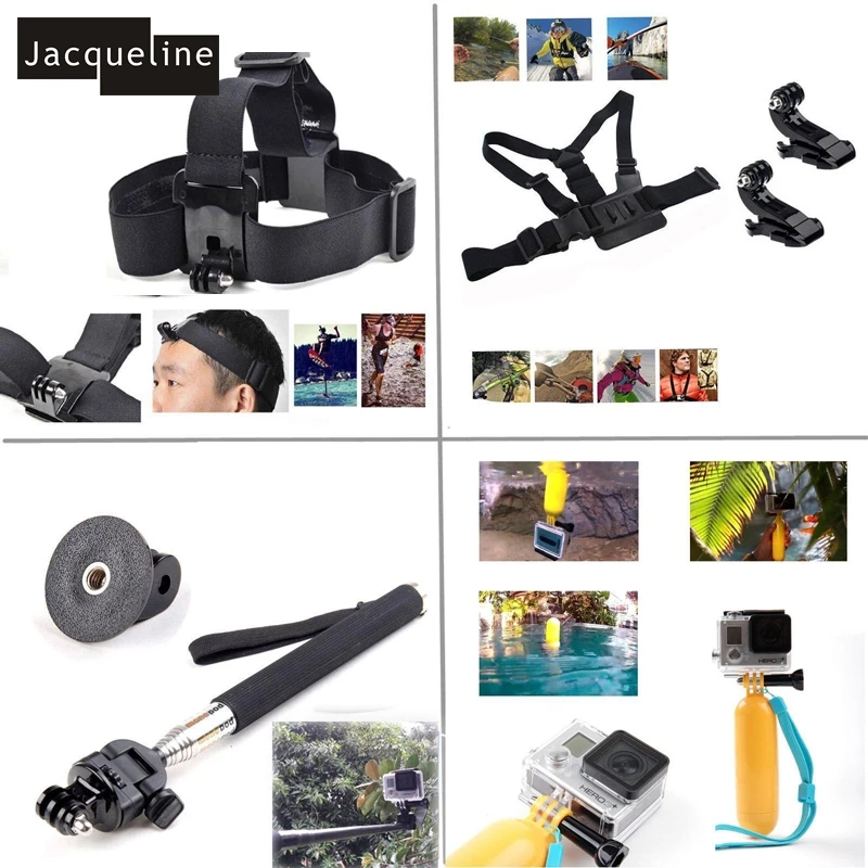 Набор аксессуаров Jacqueline для GoPro hero 5 2 3 4 6 SJCAM SJ4000 SJ5000 SJ6000 forEKEN H9R H9/штатив Монопод|sj4000