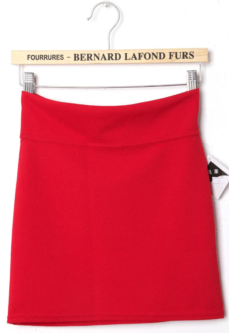 

2019 new fashion solid color Candy color Summer women slim tight short mini pencil skirts size S M L
