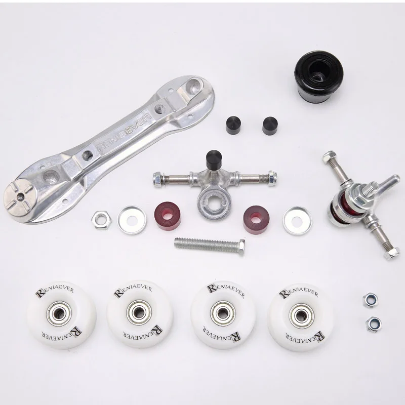 Двойной роликовые коньки белый Пояса из натуральной кожи с черным Колёса два