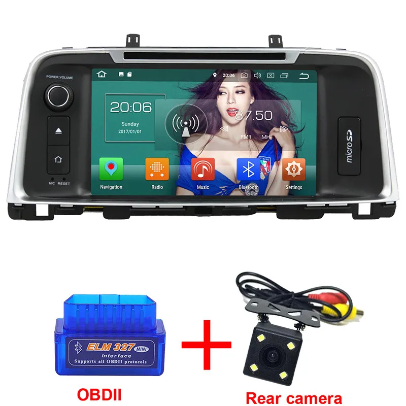 Radio x OBD x Camera KLYDE 8 дюймов Восьмиядерный PX5 4G wifi Android 8,0 4 Гб ОЗУ 32 Гб ПЗУ BT автомобильный DVD мультимедийный плеер радио для Kia K5 Optima - Цвет: Radio x OBD x Camera