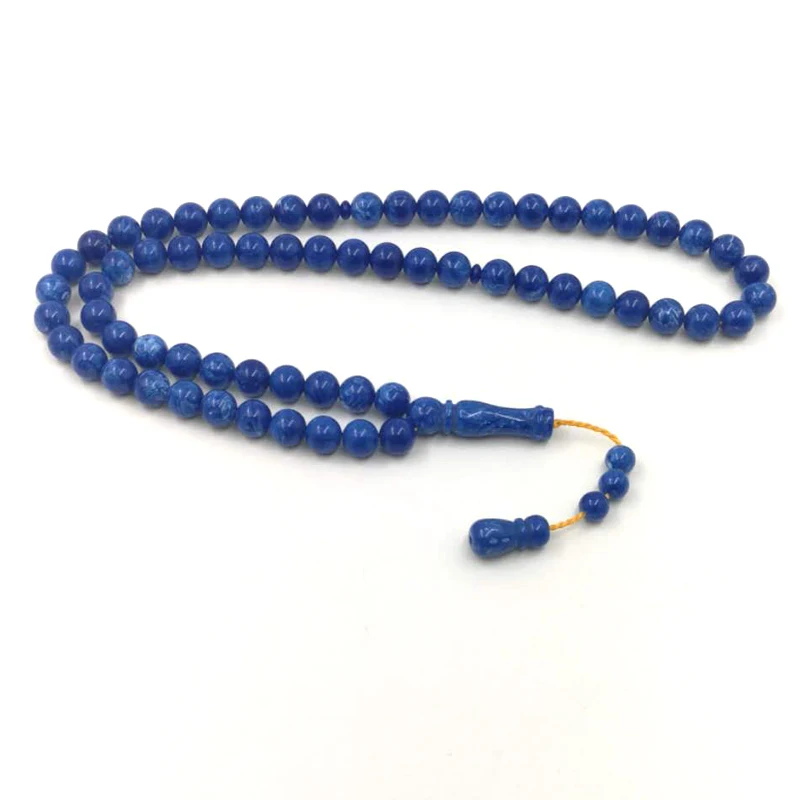 Мужской Tasbih 66 синий каучуковый четки Ид аль Адха браслеты 2019 новый стиль мисбаха