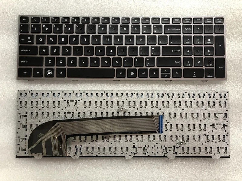 Оригинальная Новинка для клавиатуры HP ProBook 4540 4540S 4545 4545S в серебристой оправе 639396