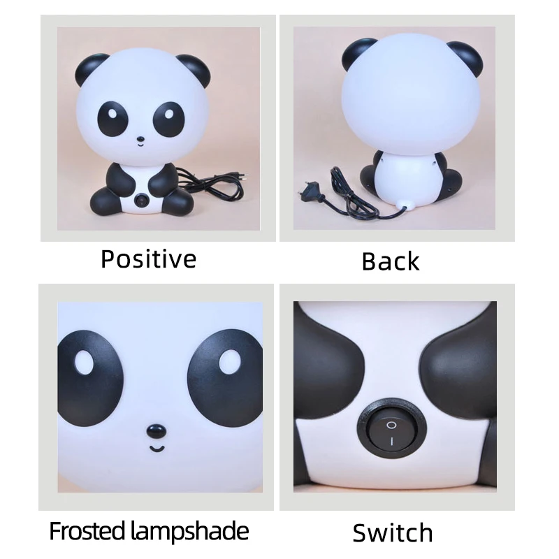 Panda/Rabbit/Dog/Bear Baby Night Light Plug Cartoon Animal 3D Lamp EU/US Nursery Children's Bedroom Toys Gifts Decor