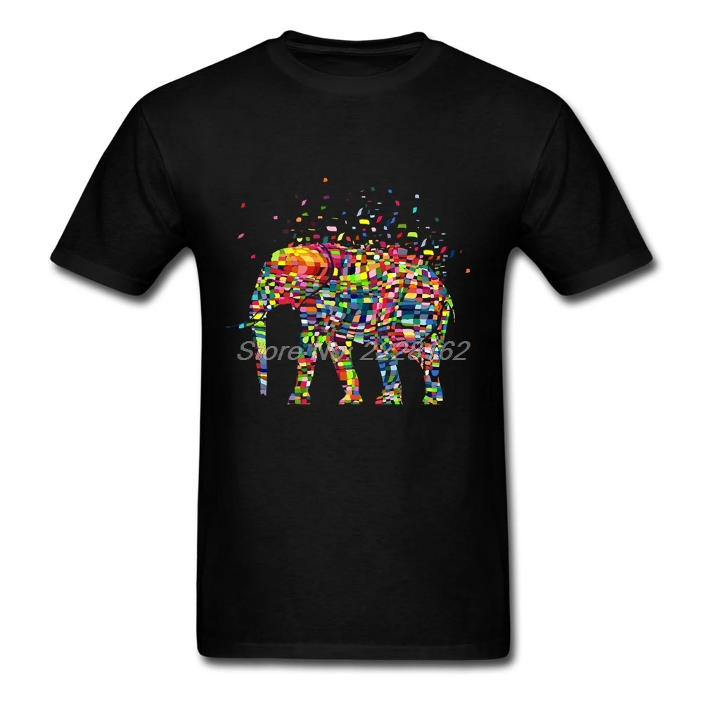 Футболка мужская с принтом слона модная народная одежда большой размер|t shirt