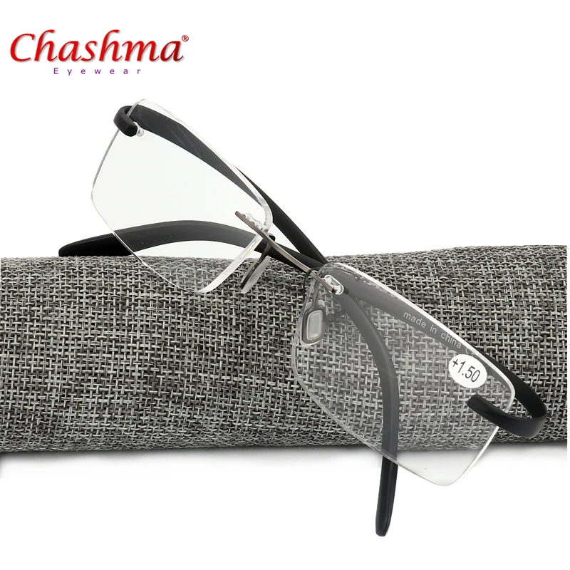 Очки Chashma TR90 без оправы для чтения брендовые светильник увеличительные очки с