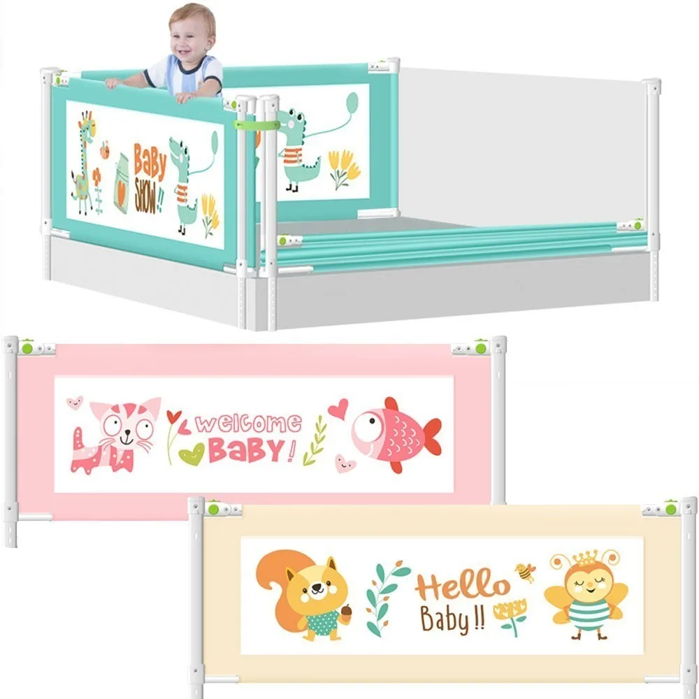 Baby Bed Fence Playpen Home Kid Baby Safety Gate Anti-fall Fence Child Care Barrier Crib Rails Infant Security Guardrail