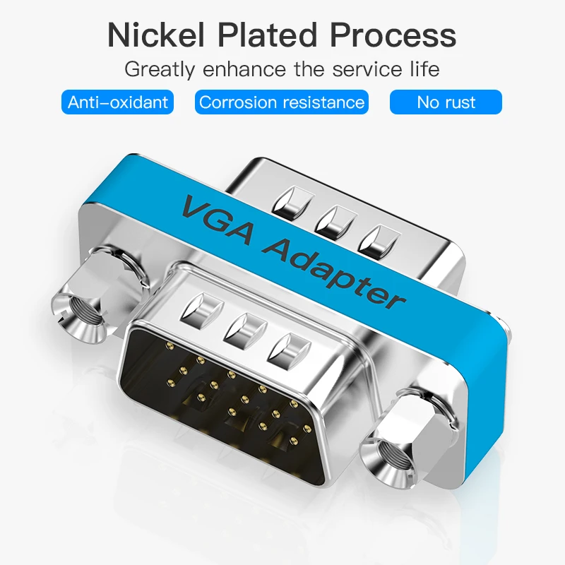 Vention VGA к адаптер Мужской женскому HD15 Pin пол Changer конвертер для мониторов