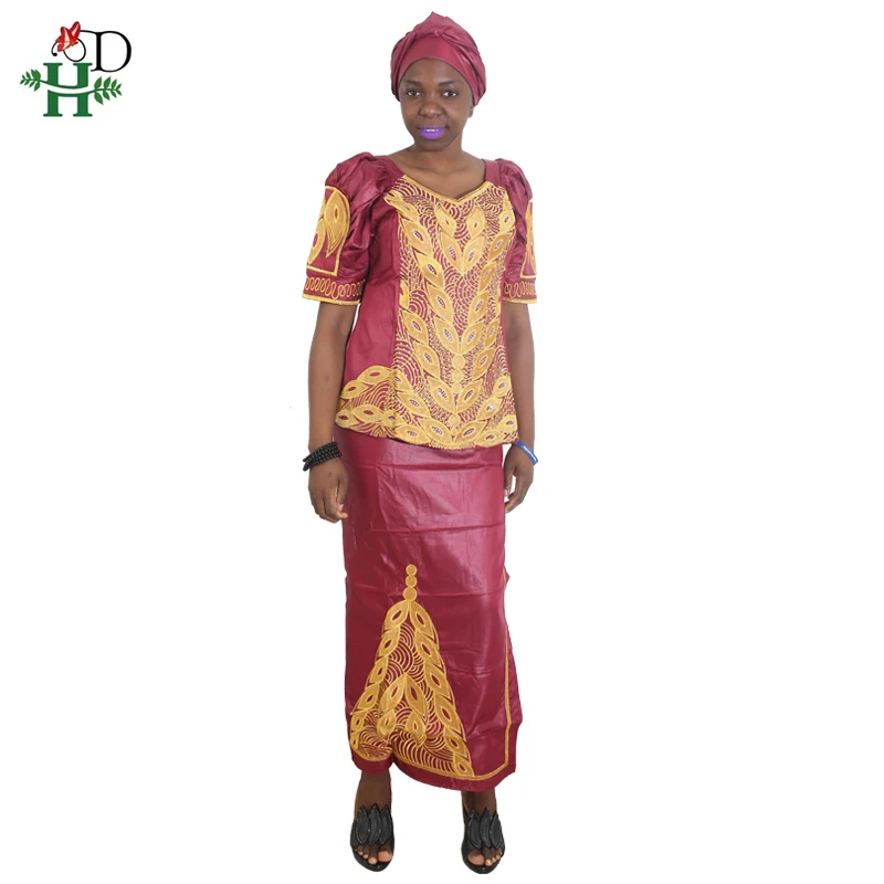 H & D/одежда в африканском стиле для женщин вышивка бисером riche Повседневное платье