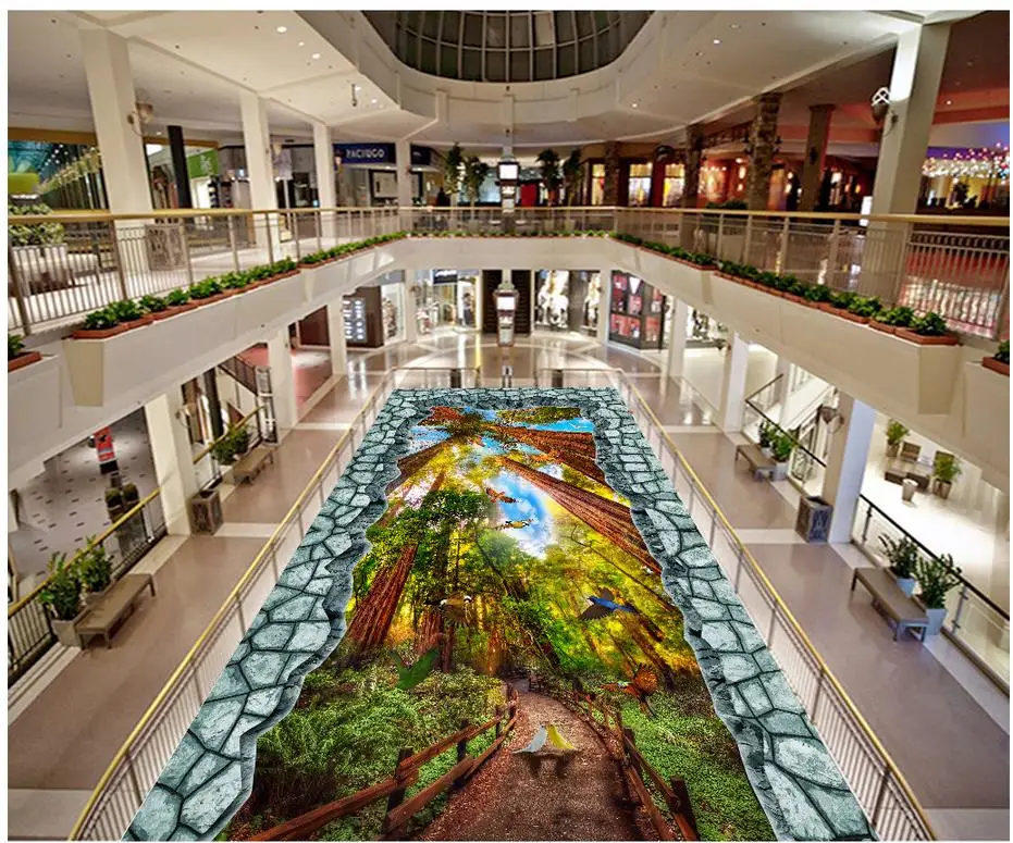 Пользовательские Любой Размер 3D Шторы плотные тени окна s лес возвышается дерево