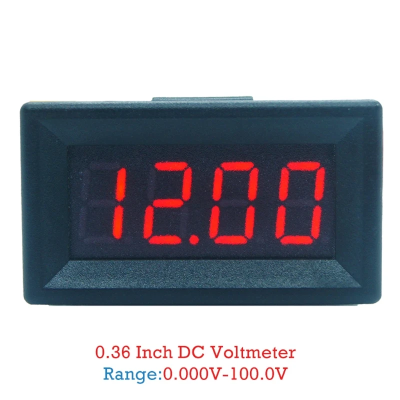 DC 0-99,99 V(100 V) 4-знака после запятой 0,36 дюймов цифровой вольтметр 3 провода Напряжение Панель метр