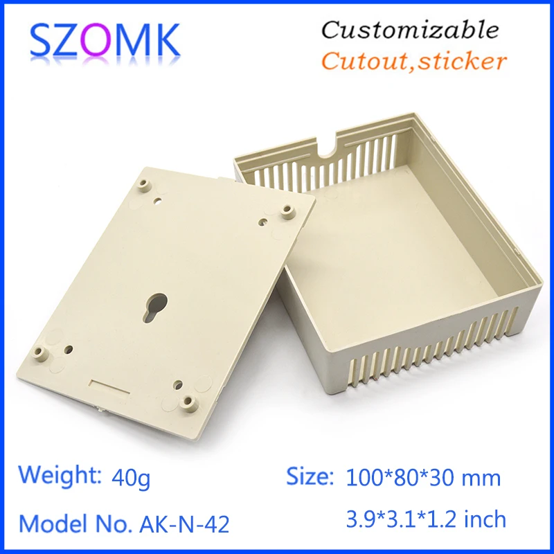 Настенный монтажный корпус из АБС-пластика для электроники 4 шт. 100*80*30 мм