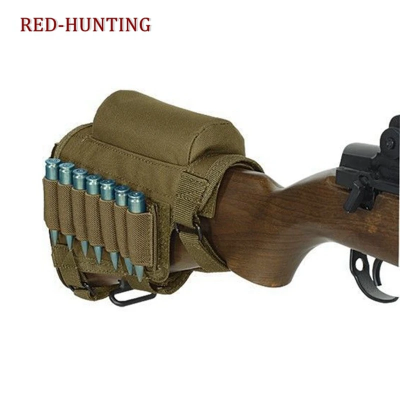 Combat Rifle Cheek Rest Buttstock Gun Bullet Stock Ammo Shell Tactical Hunting Magazine Molle Pouch Cartridge Holder Bag | Спорт и