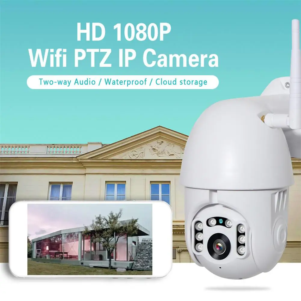 HD 1080P WIFI PTZ IP Camera Outdoor Wireless Speed Dome CCTV Home Security Camera ONVIF IR-CUT Home Surveilance Waterproof