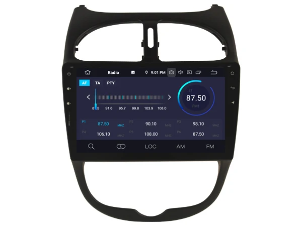 Четырехъядерный Android 9 0 автомобильный dvd плеер для PEUGEOT DECKLESS 206 аудио мультимедиа