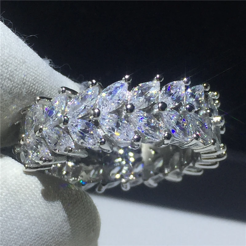 Colorful Stone Hot Style Green Stones Cubic Zircon Engagement Jewelry Eternity Women Fashion Rings For Wedding | Украшения и