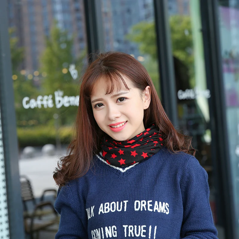 Новые осенние модные новые вязаная мешковатая Шапка-бини шляпа со звездой