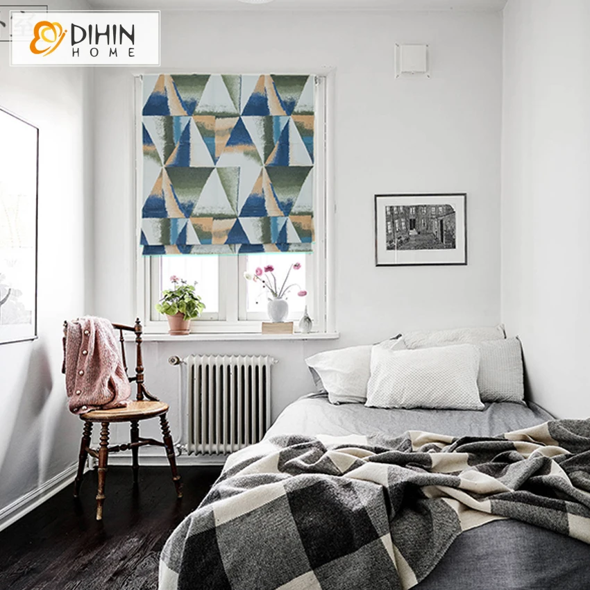 DIHIN домашний Новое поступление абстрактная печать хлопок/лен Римский занавес