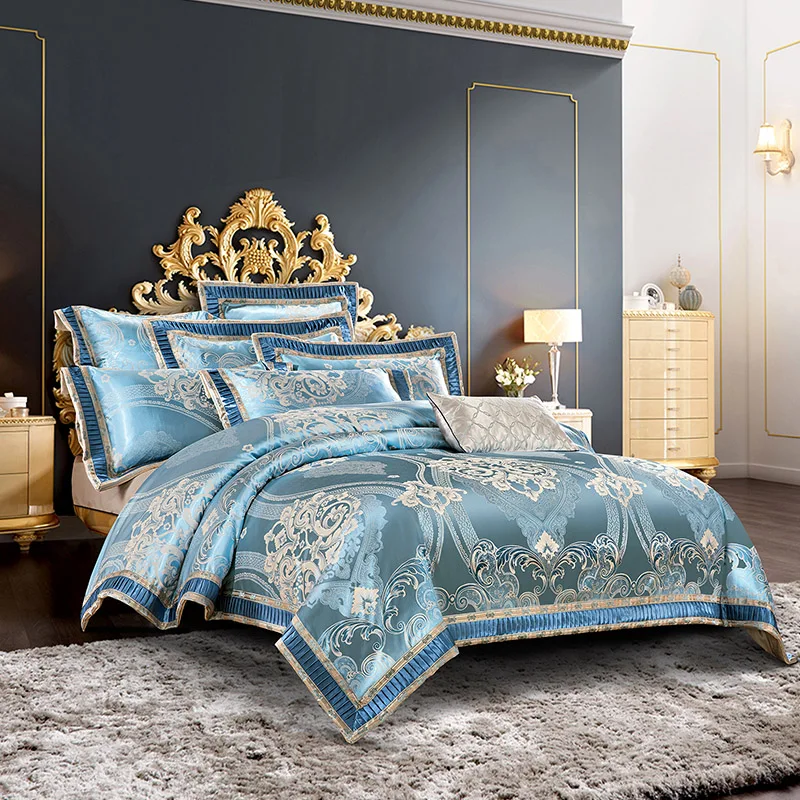 Новое поступление queen King size сатин-жаккард постельное белье Роскошные свадебные постельных принадлежностей подшивки Pillowcases38
