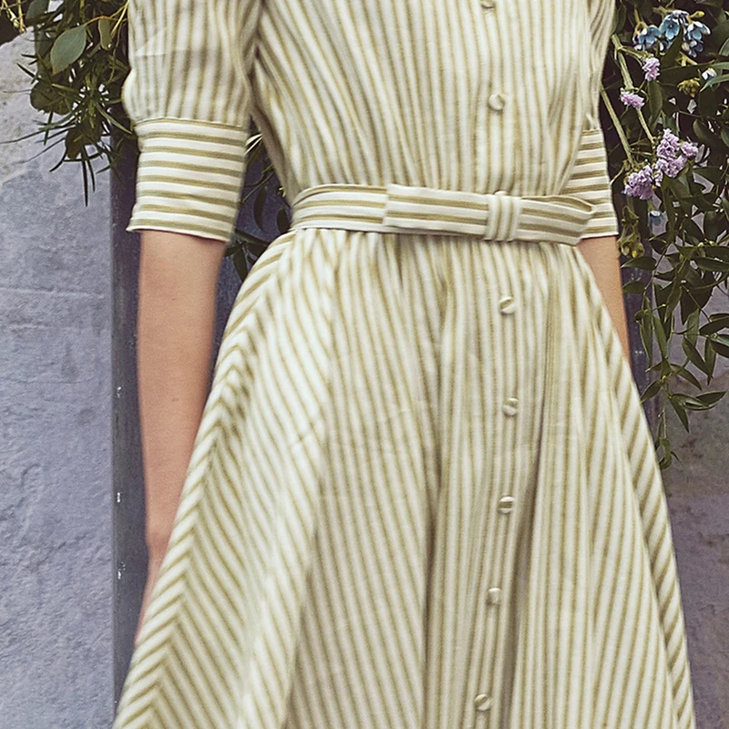 Женское элегантное офисное платье с поясом винтажное однобортное