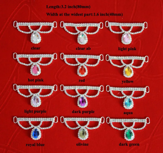 Бесплатная Доставка Оптом 3 2 &quot60 шт./лот разъем со стразами для купальной одежды