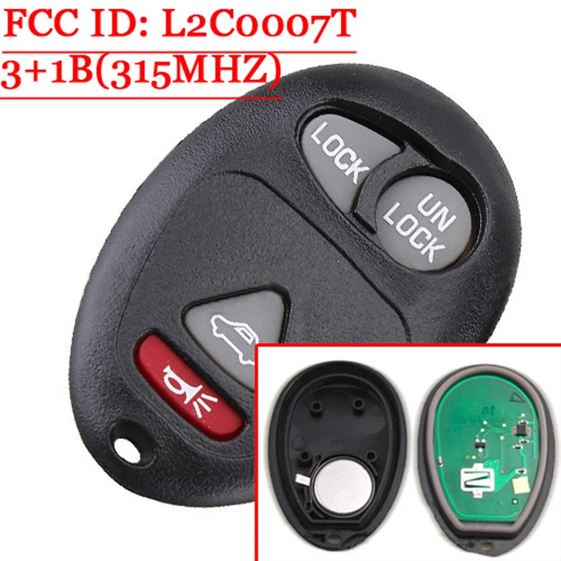 4 (3 + 1) кнопки дистанционного ключа для GM Chevy Buick видание 2002 2007 FCC:L2C0007T|key for|key for gmkey key
