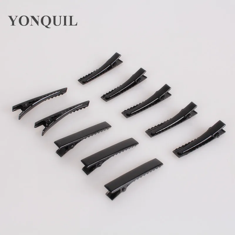 

45mm BLACK tone hair clips Single Prong alligator clip teeth clips handwork fascinators DIY craft hair accessory long 100pcs/lot