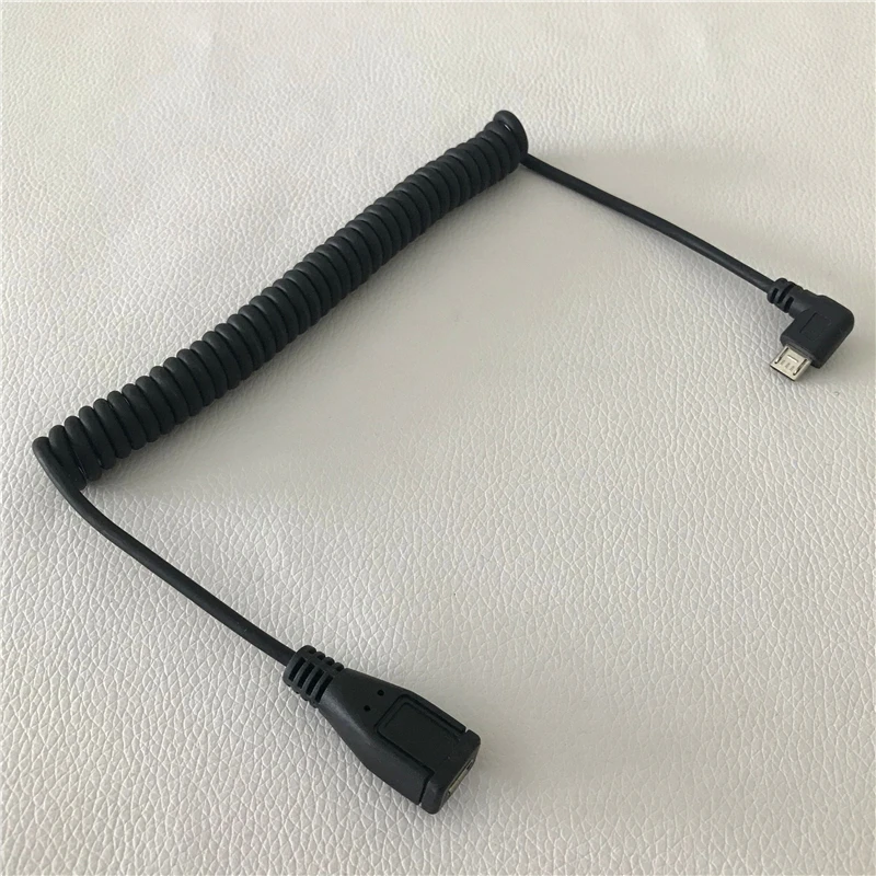 Микро USB правый угол адаптер 5Pin папа к женскому передача данных расширение