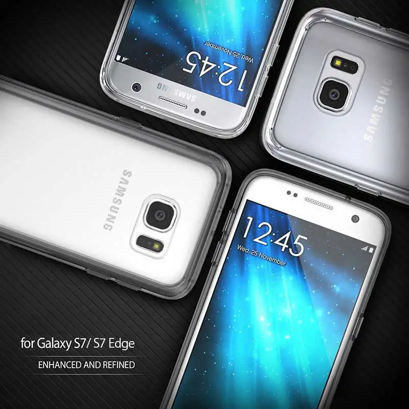 Ударопрочный чехол для samsung S7 край крышки Кристалл силиконовый телефона Galaxy artisome