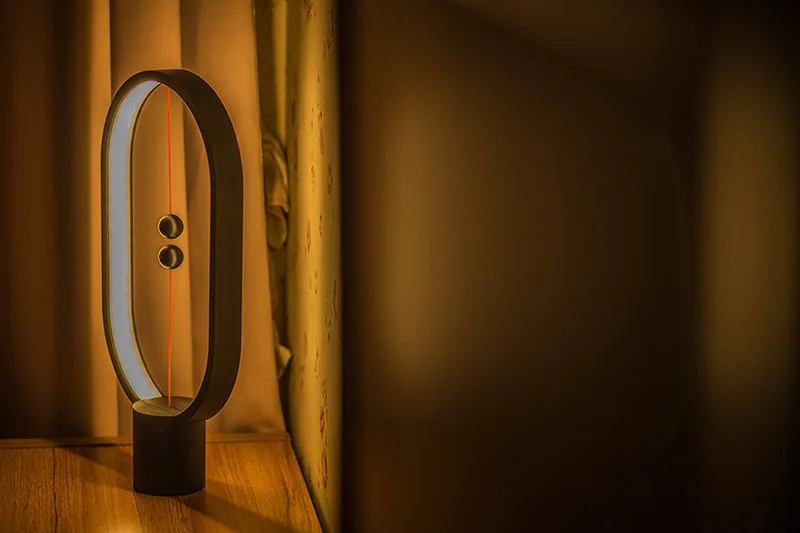 Креативный Heng Balance Lamp светодиодный Ночной светильник с питанием от USB Интеллектуальный Магнитный полувоздушный настольный ночник Новинка светильник подарок для дома