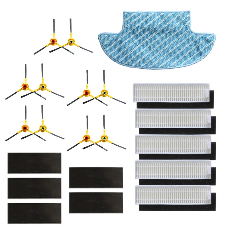 Side Brush+Filter Spare Part For Ecovacs Deebot Slim DA60 D36A SLIM2 DA611 DB35 |