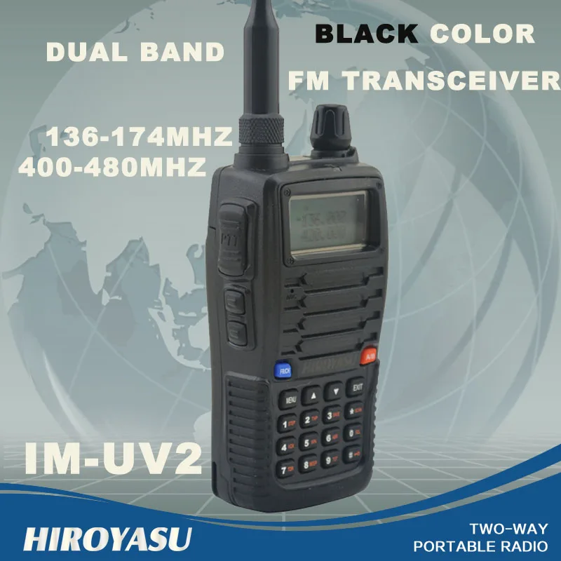 HIROYASU черный цвет Φ 136-174 МГц &amp IM-UV2 два диапазона 5 Вт/3 Вт 128CH FM 65-108 портативный