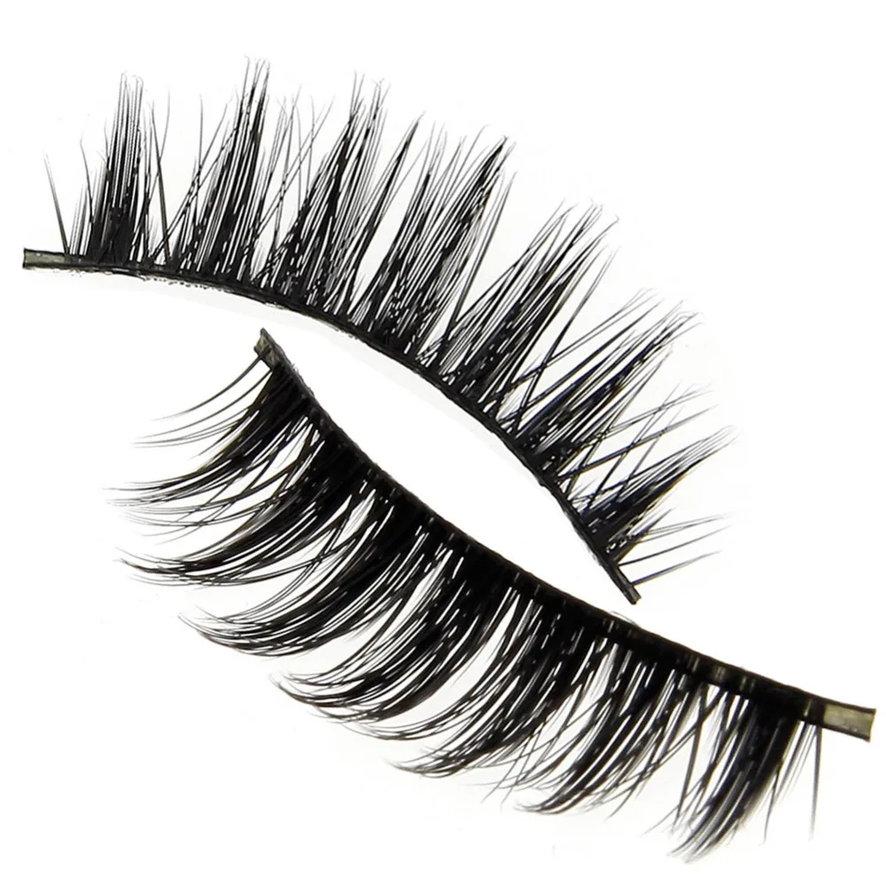 5 пар накладных ресниц натуральные черные длинные перекрещивающиеся густые