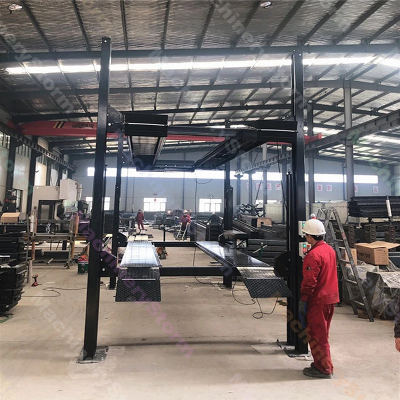 Новый дизайн 4 пост тройной штабелер парковка Лифт для 3 автомобилей Двойной