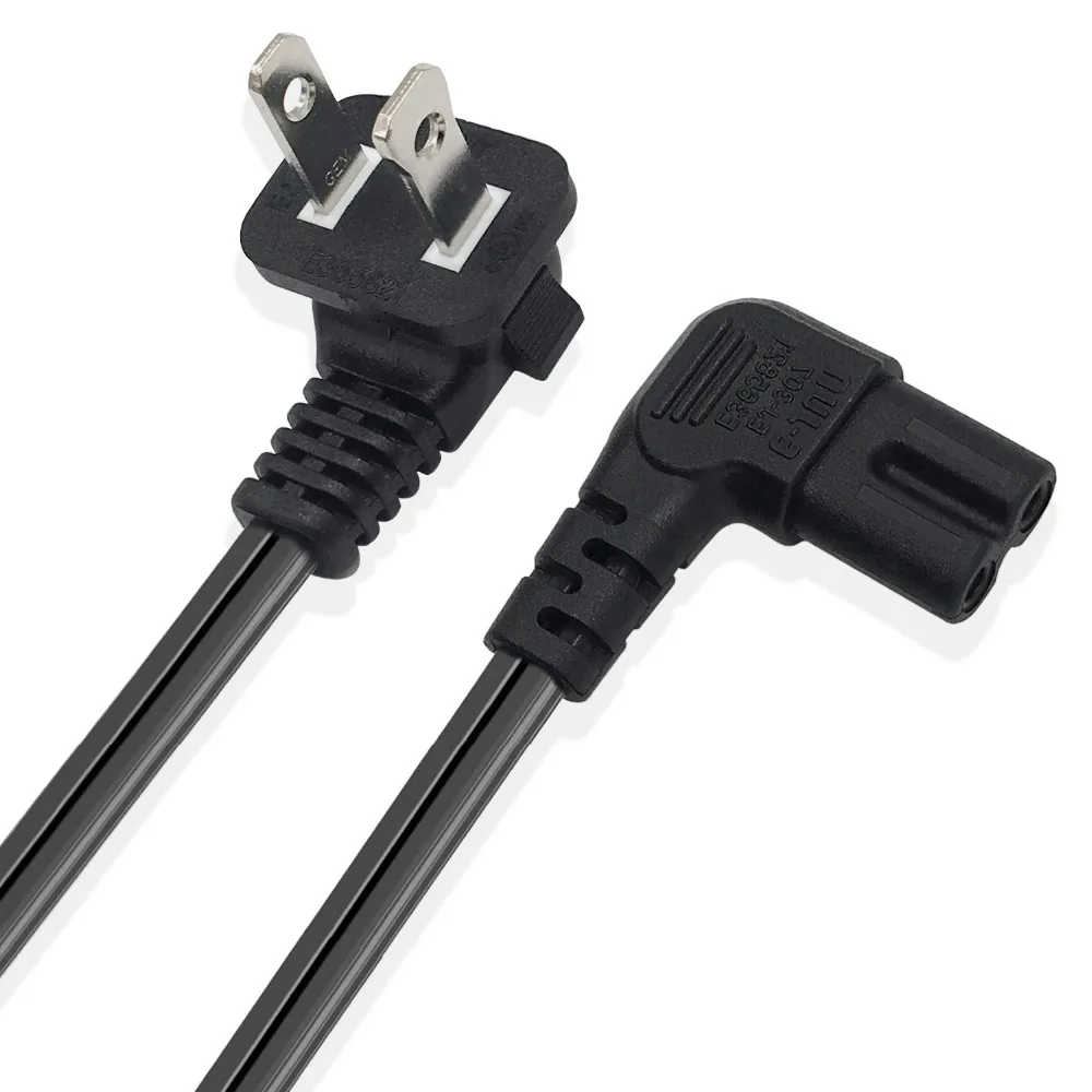 Универсальный 2 зубец угол шнур питания 6 футов NEMA 1-15P к IEC320 C7 Рисунок 8 Разъем AC ПИТАНИЕ кабель провода для Smart Monitor