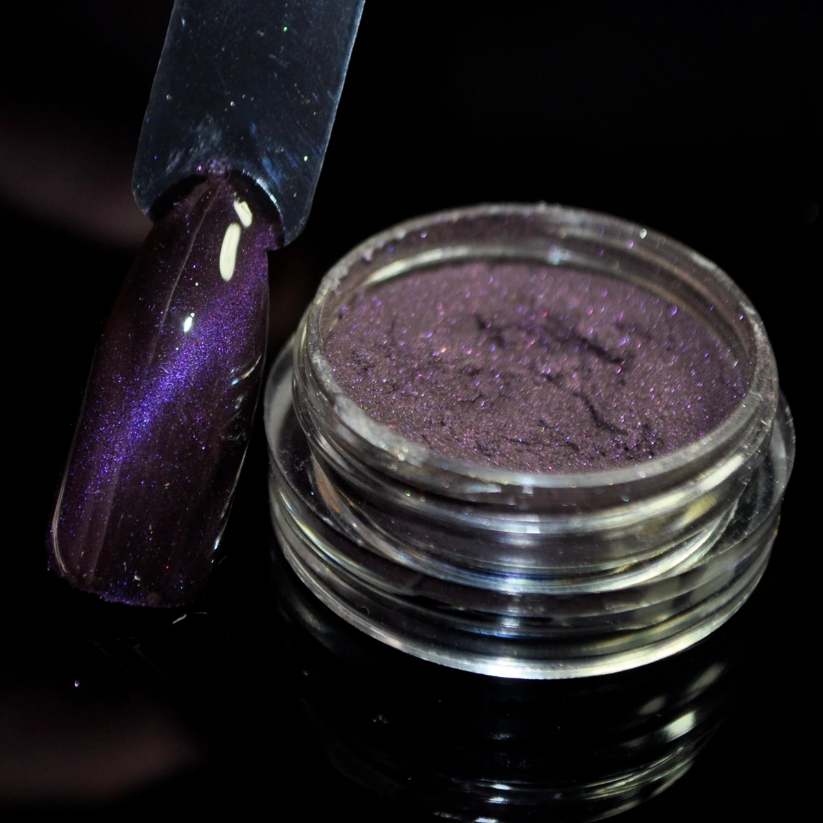 Хамелеон кошачий глаз хромированный пигмент Блестящий Блеск галактика