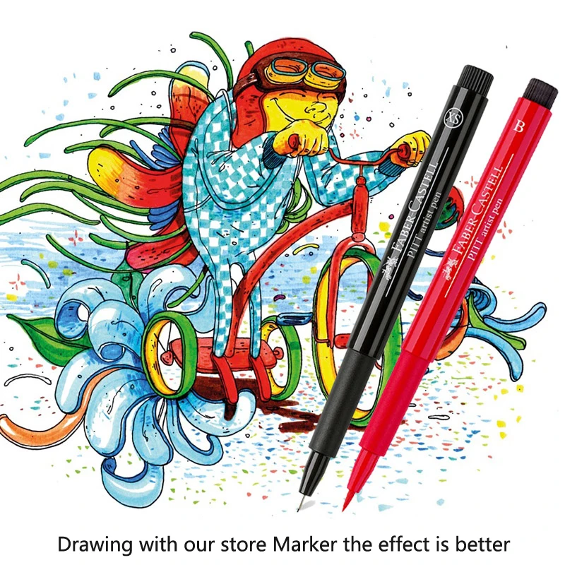 Faber Castel PITT Micron лайнер ручка для профессионального рисования черные чернила