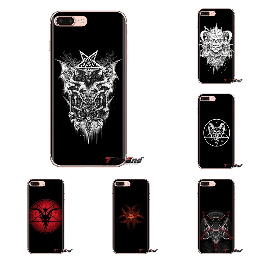 Силиконовый чехол-сумка Killstar Satan Say Meow skull pentagram для iPod Touch Apple iPhone 4 4S 5 5S SE 5C 6 6S 7 8 X XR XS