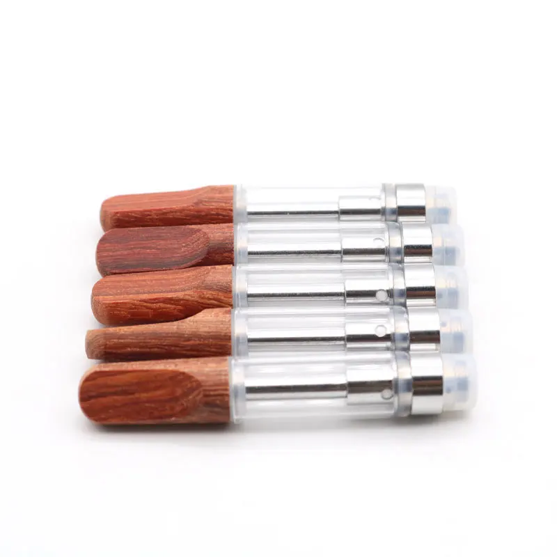 

5pcs/lot Wood Drip Tip CBD Oil Vape Cartridges E Cigarettes Thick Oil Atomizer Tank for 510 Thread Battery Mod Vaporizer Pen Kit