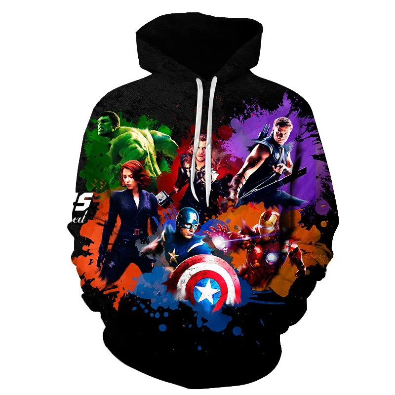 3D Толстовка Marvel Мстители Endgame пот для мужчин женщин хип хоп толстовки с капюшоном