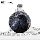 Ожерелье с подвеской в виде фотографий, HZ--A200, модное ожерелье с черной птицей, вороном, подвесной стеклянный купол, подвеска для ювелирных изделий