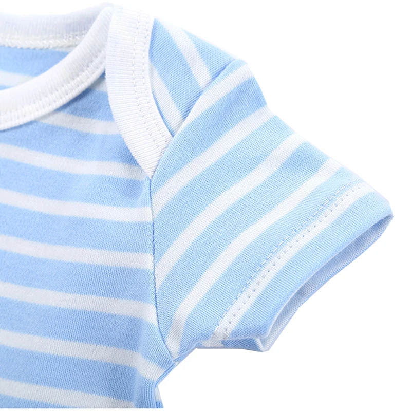 3 части / серия Baby Fashion полосатые с коротким рукавом Rompers детей комбинезон